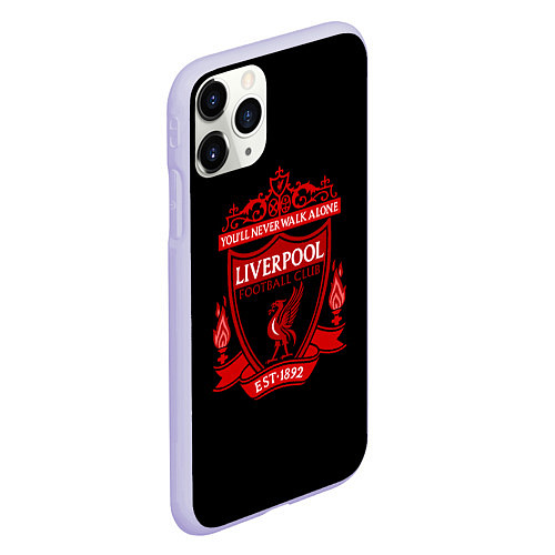 Чехол iPhone 11 Pro матовый Ливерпуль фк клуб / 3D-Светло-сиреневый – фото 2