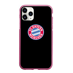Чехол iPhone 11 Pro матовый Бавария фк клуб, цвет: 3D-малиновый