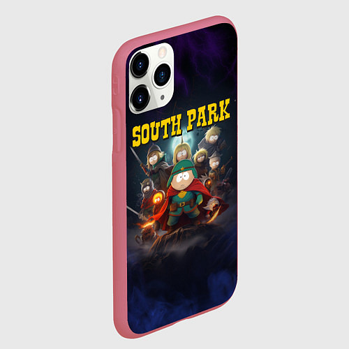 Чехол iPhone 11 Pro матовый Картмен и волшебная команда / 3D-Малиновый – фото 2