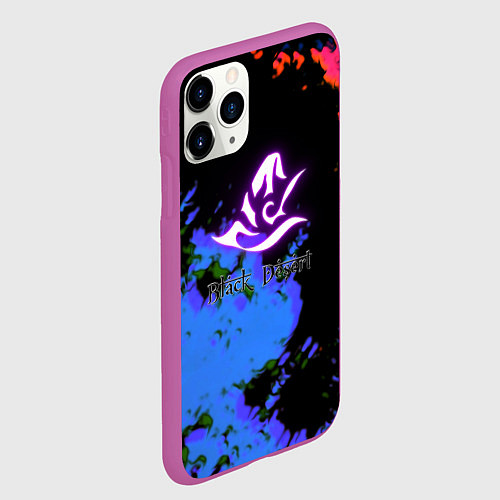 Чехол iPhone 11 Pro матовый Black desert краски / 3D-Фиолетовый – фото 2