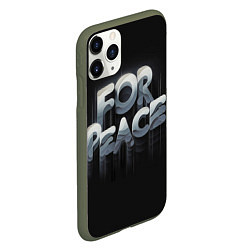 Чехол iPhone 11 Pro матовый Голосую за мир, цвет: 3D-темно-зеленый — фото 2