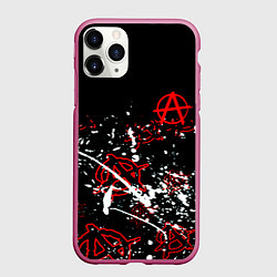 Чехол iPhone 11 Pro матовый Анархия краски текстура