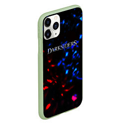 Чехол iPhone 11 Pro матовый Darksiders space logo, цвет: 3D-салатовый — фото 2