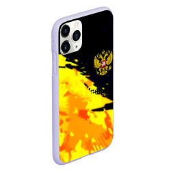 Чехол iPhone 11 Pro матовый Имперский герб россии краски, цвет: 3D-светло-сиреневый — фото 2