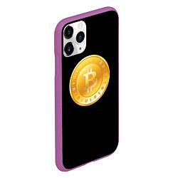 Чехол iPhone 11 Pro матовый Биткоин крипта, цвет: 3D-фиолетовый — фото 2