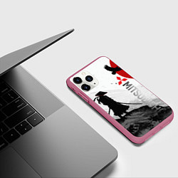 Чехол iPhone 11 Pro матовый Мечта самурая, цвет: 3D-малиновый — фото 2