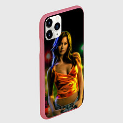 Чехол iPhone 11 Pro матовый Need for Speed - Последний круг, цвет: 3D-малиновый — фото 2