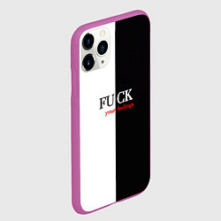 Чехол iPhone 11 Pro матовый Пофиг на твои чувства, цвет: 3D-фиолетовый — фото 2