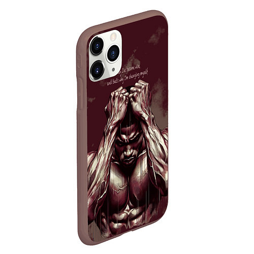 Чехол iPhone 11 Pro матовый Мулат бодибилдер / 3D-Коричневый – фото 2