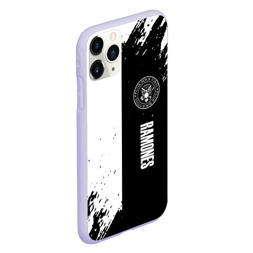 Чехол iPhone 11 Pro матовый Ramones краски абстракция / 3D-Светло-сиреневый – фото 2