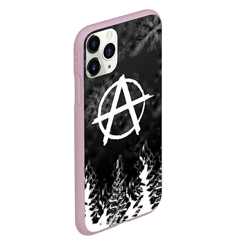 Чехол iPhone 11 Pro матовый Anarchy winter gray / 3D-Розовый – фото 2