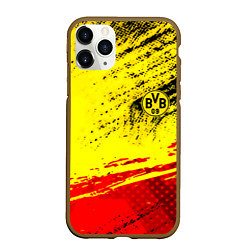 Чехол iPhone 11 Pro матовый Borussia color краски спорт