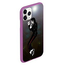 Чехол iPhone 11 Pro матовый Michael Jackson в прыжке, цвет: 3D-фиолетовый — фото 2