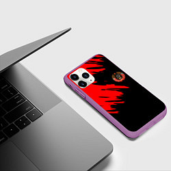 Чехол iPhone 11 Pro матовый БССР текстура краски, цвет: 3D-фиолетовый — фото 2