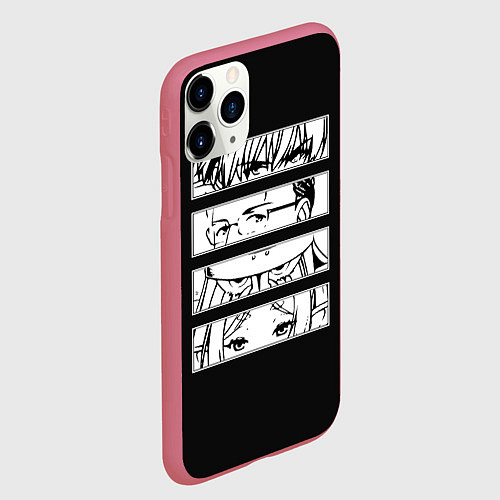 Чехол iPhone 11 Pro матовый Взгляд героев - Фрирен / 3D-Малиновый – фото 2
