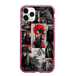 Чехол iPhone 11 Pro матовый Japanese samurai art