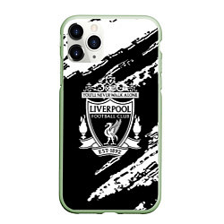 Чехол iPhone 11 Pro матовый Liverpool белые краски текстура, цвет: 3D-салатовый