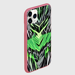 Чехол iPhone 11 Pro матовый Камень и зелёная энергия, цвет: 3D-малиновый — фото 2