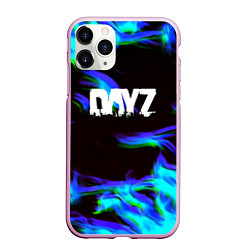 Чехол iPhone 11 Pro матовый Dayz огонь синий, цвет: 3D-розовый