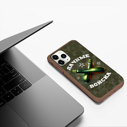 Чехол iPhone 11 Pro матовый Дачные войска - отряд кабачка, цвет: 3D-коричневый — фото 2