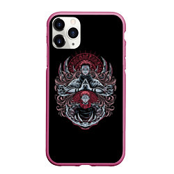 Чехол iPhone 11 Pro матовый Магическая битва - Рёмен Сукуна, цвет: 3D-малиновый