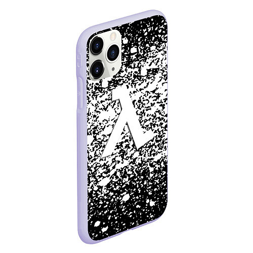 Чехол iPhone 11 Pro матовый Half life splash white / 3D-Светло-сиреневый – фото 2