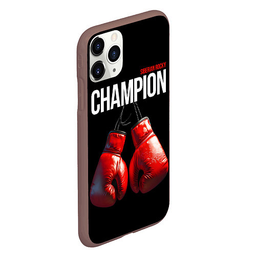 Чехол iPhone 11 Pro матовый Siberian Rocky Champion / 3D-Коричневый – фото 2