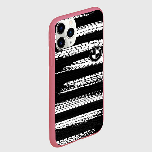 Чехол iPhone 11 Pro матовый BMW спорт краски шины / 3D-Малиновый – фото 2