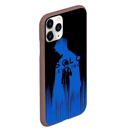 Чехол iPhone 11 Pro матовый Sung Jin Woo blue Shadow / 3D-Коричневый – фото 2