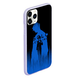 Чехол iPhone 11 Pro матовый Sung Jin Woo blue Shadow, цвет: 3D-светло-сиреневый — фото 2