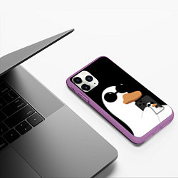 Чехол iPhone 11 Pro матовый Гусь и селфи, цвет: 3D-фиолетовый — фото 2