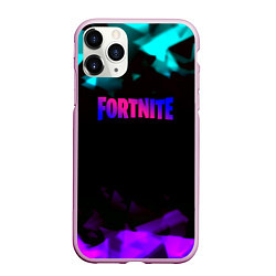 Чехол iPhone 11 Pro матовый Fortnite neon geometry, цвет: 3D-розовый