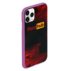 Чехол iPhone 11 Pro матовый Porn hub fire, цвет: 3D-фиолетовый — фото 2