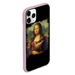 Чехол iPhone 11 Pro матовый Mona Chicken Liza, цвет: 3D-розовый — фото 2