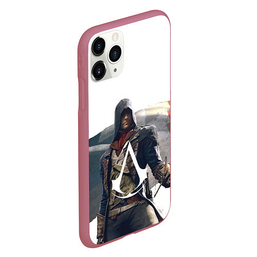 Чехол iPhone 11 Pro матовый Французская революция Assassins / 3D-Малиновый – фото 2