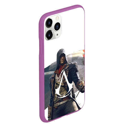 Чехол iPhone 11 Pro матовый Французская революция Assassins / 3D-Фиолетовый – фото 2