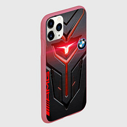 Чехол iPhone 11 Pro матовый Мотор от BMW, цвет: 3D-малиновый — фото 2
