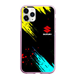 Чехол iPhone 11 Pro матовый Suzuki краски абстрактные