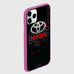 Чехол iPhone 11 Pro матовый Toyota краски броня, цвет: 3D-фиолетовый — фото 2