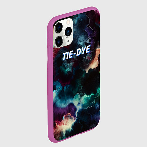 Чехол iPhone 11 Pro матовый Tie - dye / 3D-Фиолетовый – фото 2
