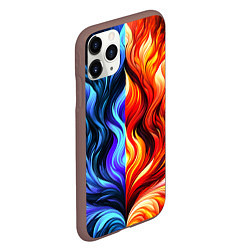 Чехол iPhone 11 Pro матовый Два огня, цвет: 3D-коричневый — фото 2