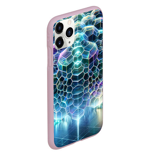 Чехол iPhone 11 Pro матовый Пузыри / 3D-Розовый – фото 2