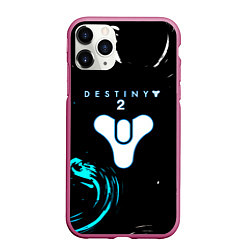 Чехол iPhone 11 Pro матовый Destiny space color game, цвет: 3D-малиновый