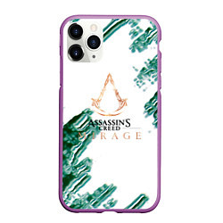 Чехол iPhone 11 Pro матовый Assasins creed mirage game pattern, цвет: 3D-фиолетовый