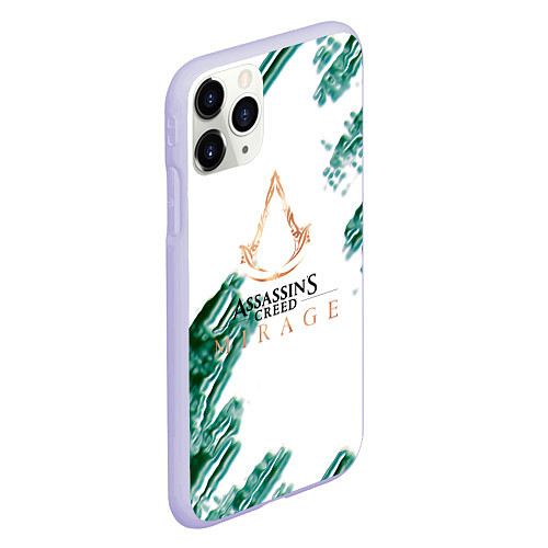 Чехол iPhone 11 Pro матовый Assasins creed mirage game pattern / 3D-Светло-сиреневый – фото 2