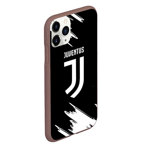 Чехол iPhone 11 Pro матовый Juventus краски текстура / 3D-Коричневый – фото 2