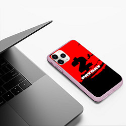 Чехол iPhone 11 Pro матовый Payday 2 краски, цвет: 3D-розовый — фото 2