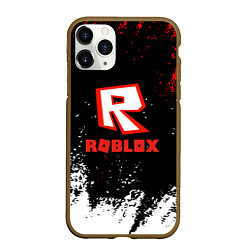 Чехол iPhone 11 Pro матовый Roblox текстура мобайл, цвет: 3D-коричневый