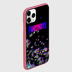 Чехол iPhone 11 Pro матовый Fortnite game glitch, цвет: 3D-малиновый — фото 2