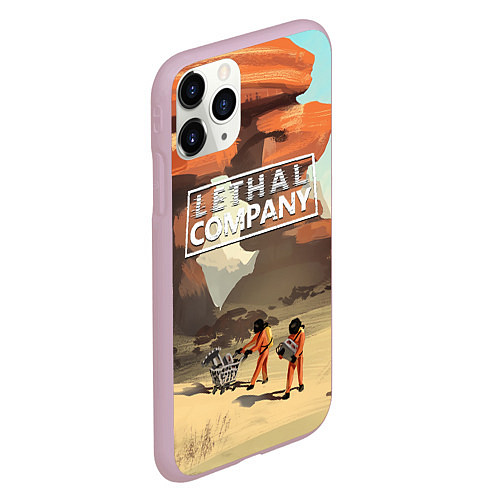 Чехол iPhone 11 Pro матовый Lethal Company: Art / 3D-Розовый – фото 2